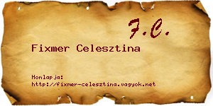 Fixmer Celesztina névjegykártya
